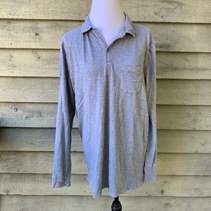 Gap Long Sleeved Gray Polo
